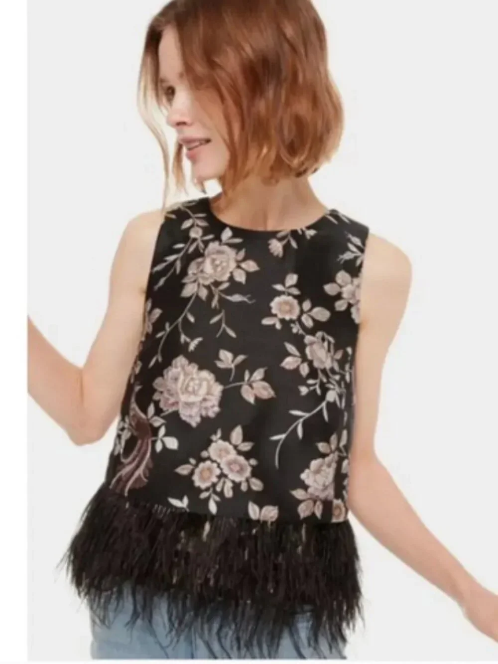 Kate Spade x The Madison Ave chinoiserie Padma top, Sz 2.